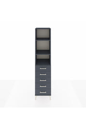 Hyperion Dolap 3 Raflı 5 Çekmeceli 44x44x195 Antrasit-Antrasit