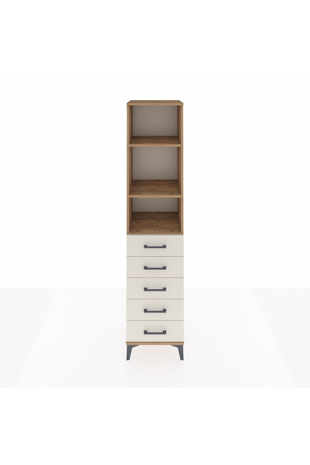 Hyperion Dolap 3 Raflı 5 Çekmeceli 44x44x195 Çam-Aytaşı