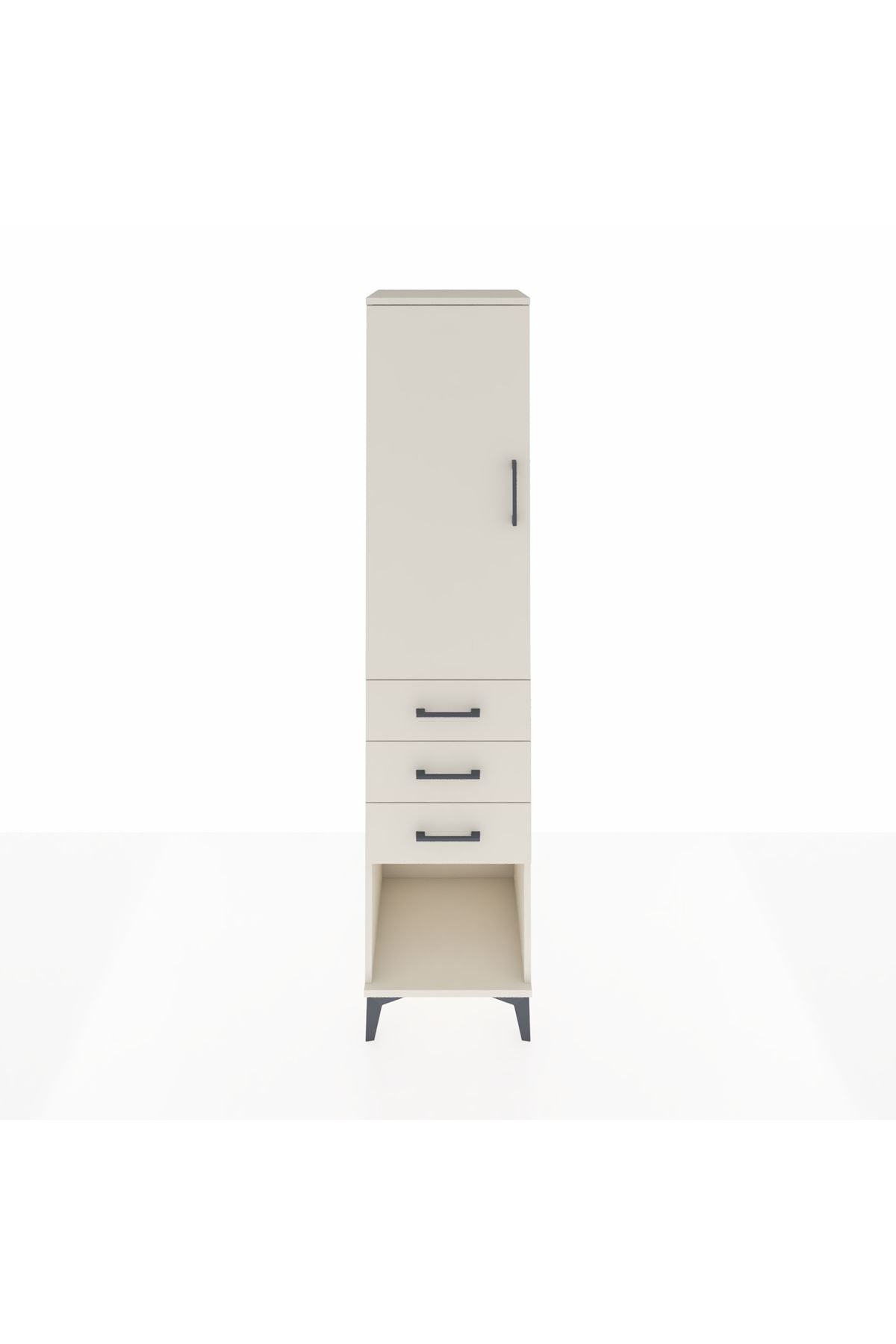 Hyperion Dolap Tek Raflı 3 Çekmeceli Tek Askılı 44x44x195 Aytaşı-Aytaşı