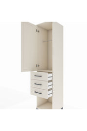 Hyperion Dolap Tek Raflı 3 Çekmeceli Tek Askılı 44x44x195 Aytaşı-Aytaşı