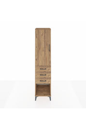 Hyperion Dolap Tek Raflı 3 Çekmeceli Tek Askılı 44x44x195 Çam-Çam