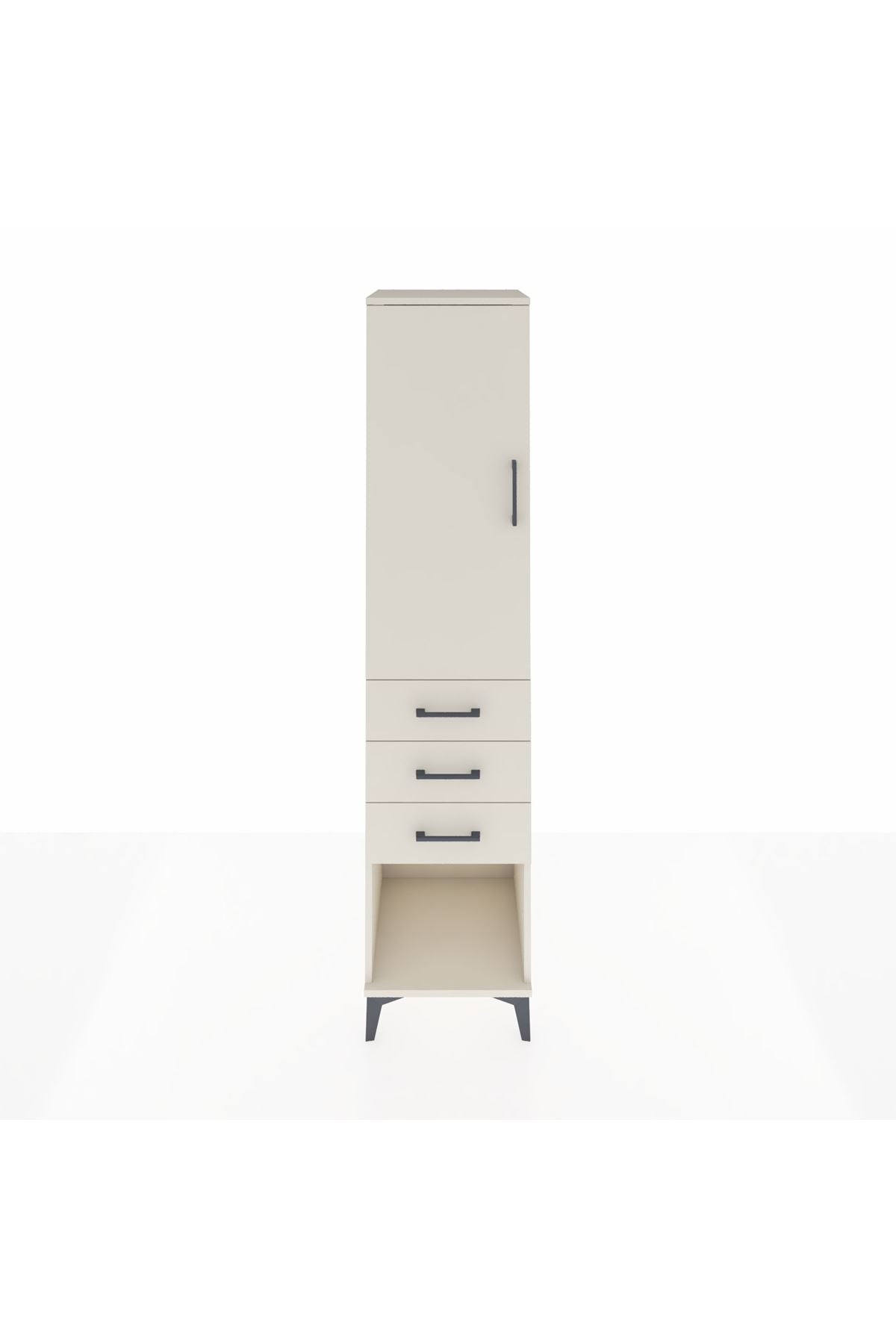 Hyperion Dolap 3 Raflı 3 Çekmeceli Tek Kapaklı 44x44x195 Aytaşı-Aytaşı