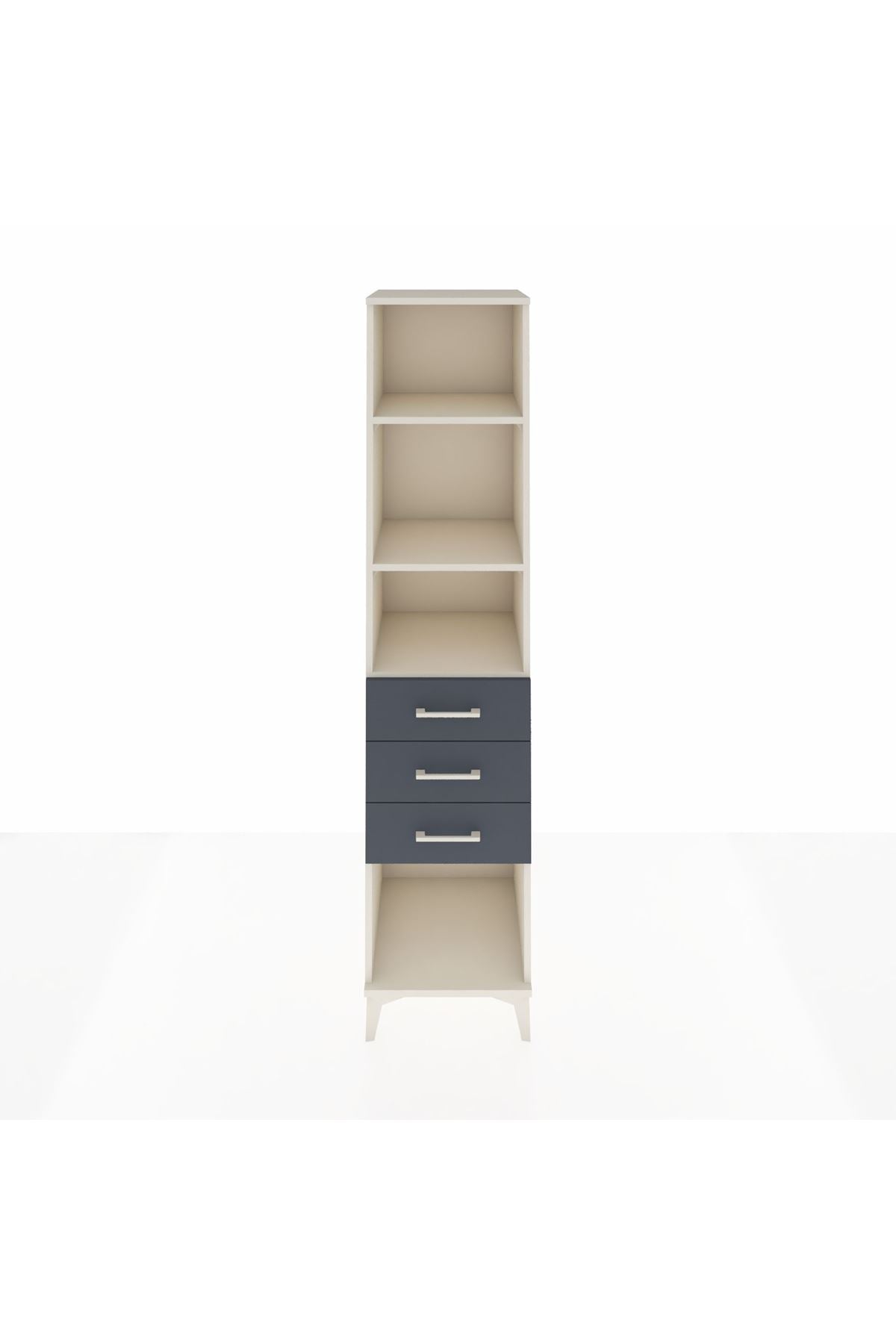 Hyperion Dolap 3 Raflı 3 Çekmeceli 44x44x195 Aytaşı-Antrasit