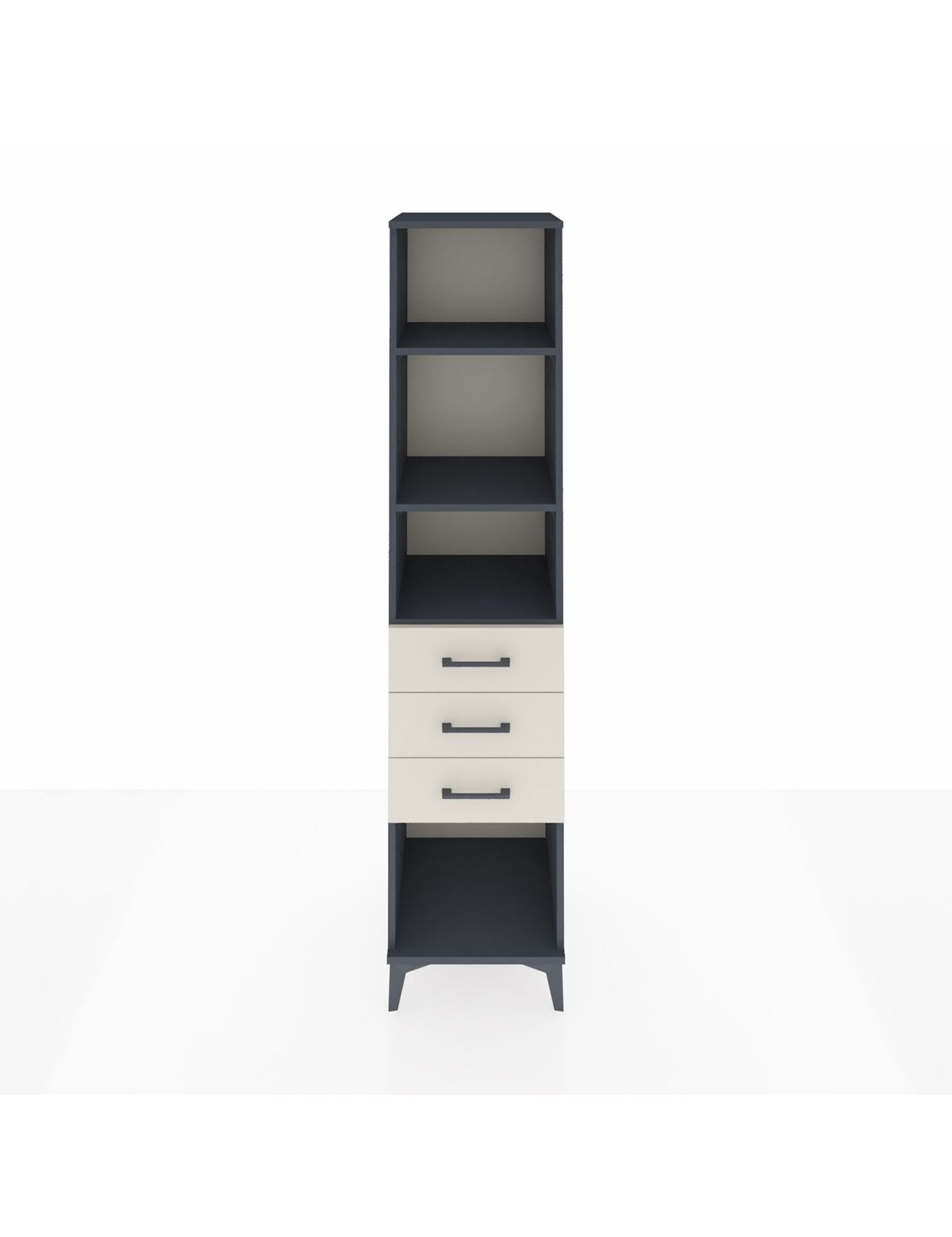 Hyperion Dolap 3 Raflı 3 Çekmeceli 44x44x195 Antrasit-Aytaşı