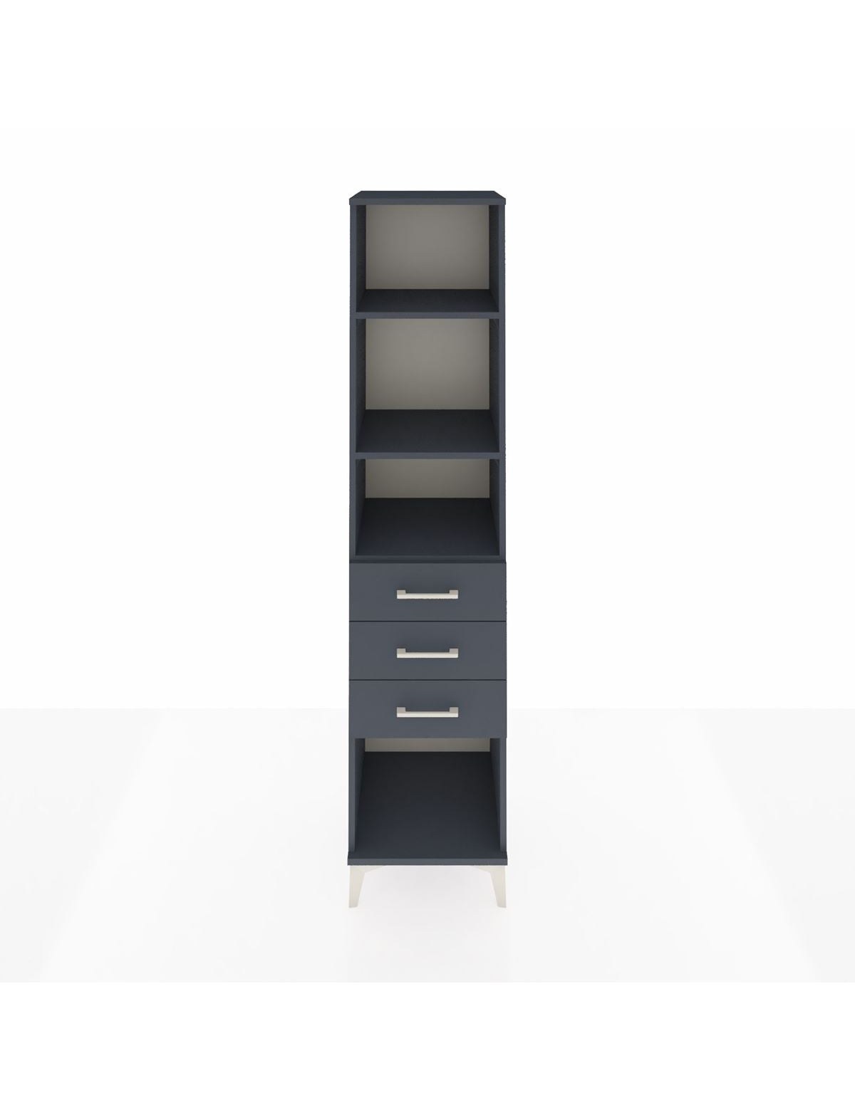 Hyperion Dolap 3 Raflı 3 Çekmeceli 44x44x195 Antrasit-Antrasit