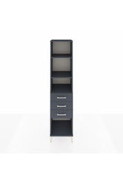 Hyperion Dolap 3 Raflı 3 Çekmeceli 44x44x195 Antrasit-Antrasit