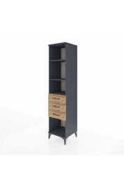 Hyperion Dolap 3 Raflı 3 Çekmeceli 44x44x195 Antrasit-Çam