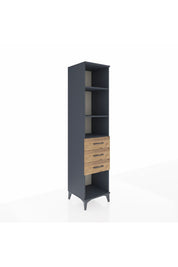 Hyperion Dolap 3 Raflı 3 Çekmeceli 44x44x195 Antrasit-Çam