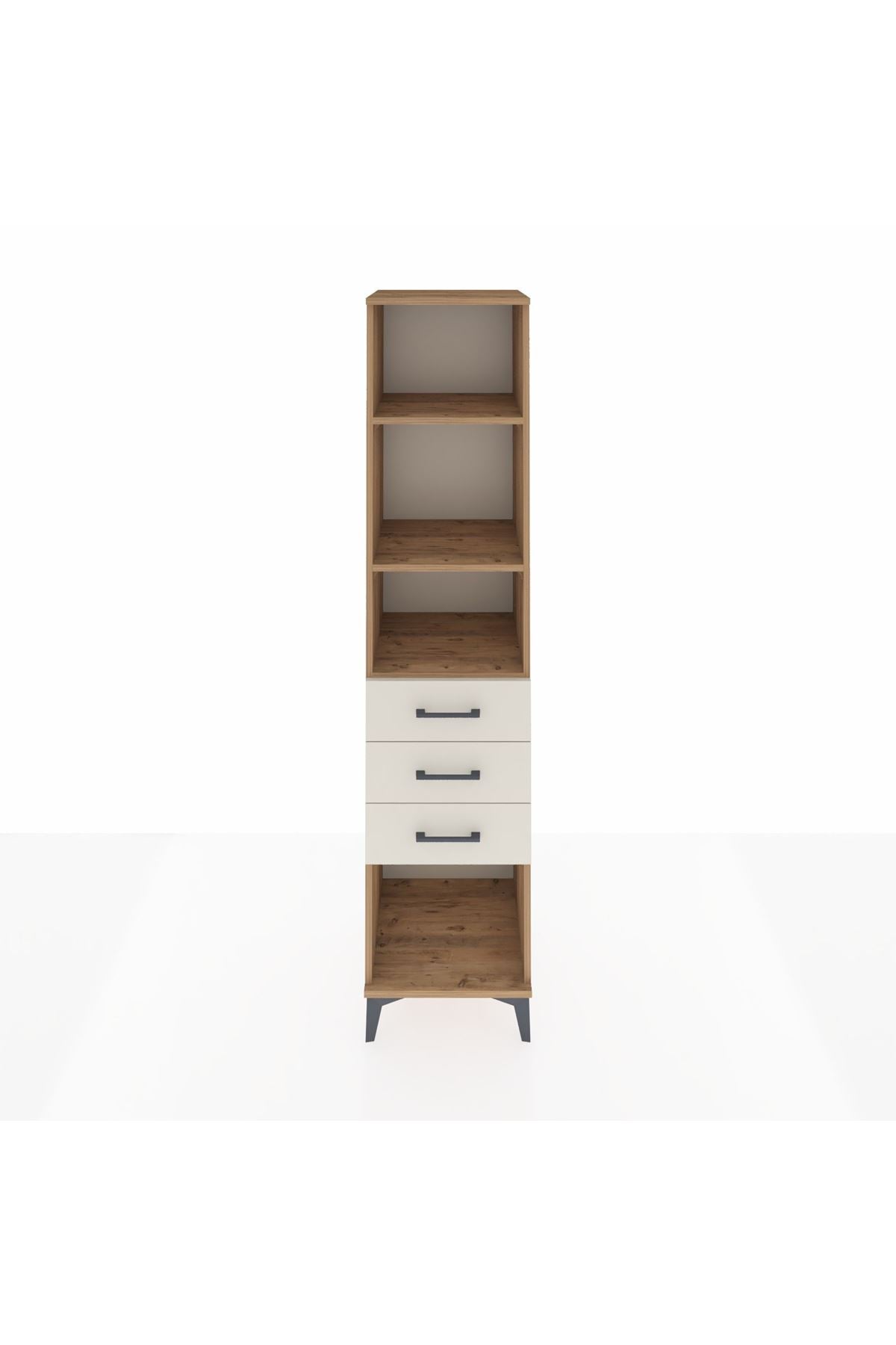 Hyperion Dolap 3 Raflı 3 Çekmeceli 44x44x195 Çam-Aytaşı