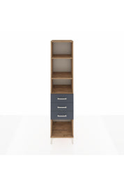 Hyperion Dolap 3 Raflı 3 Çekmeceli 44x44x195 Çam-Antrasit