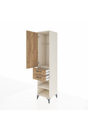 Hyperion Dolap 2 Raflı 2 Çekmeceli Tek Askılı 44x44x195 Aytaşı-Çam