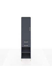 Hyperion Dolap 2 Raflı 2 Çekmeceli Tek Askılı 44x44x195 Antrasit-Antrasit