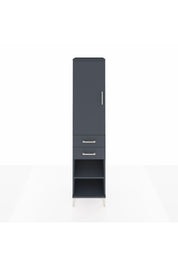 Hyperion Dolap 4 Raflı 2 Çekmeceli Tek Kapaklı 44x44x195 Antrasit-Antrasit