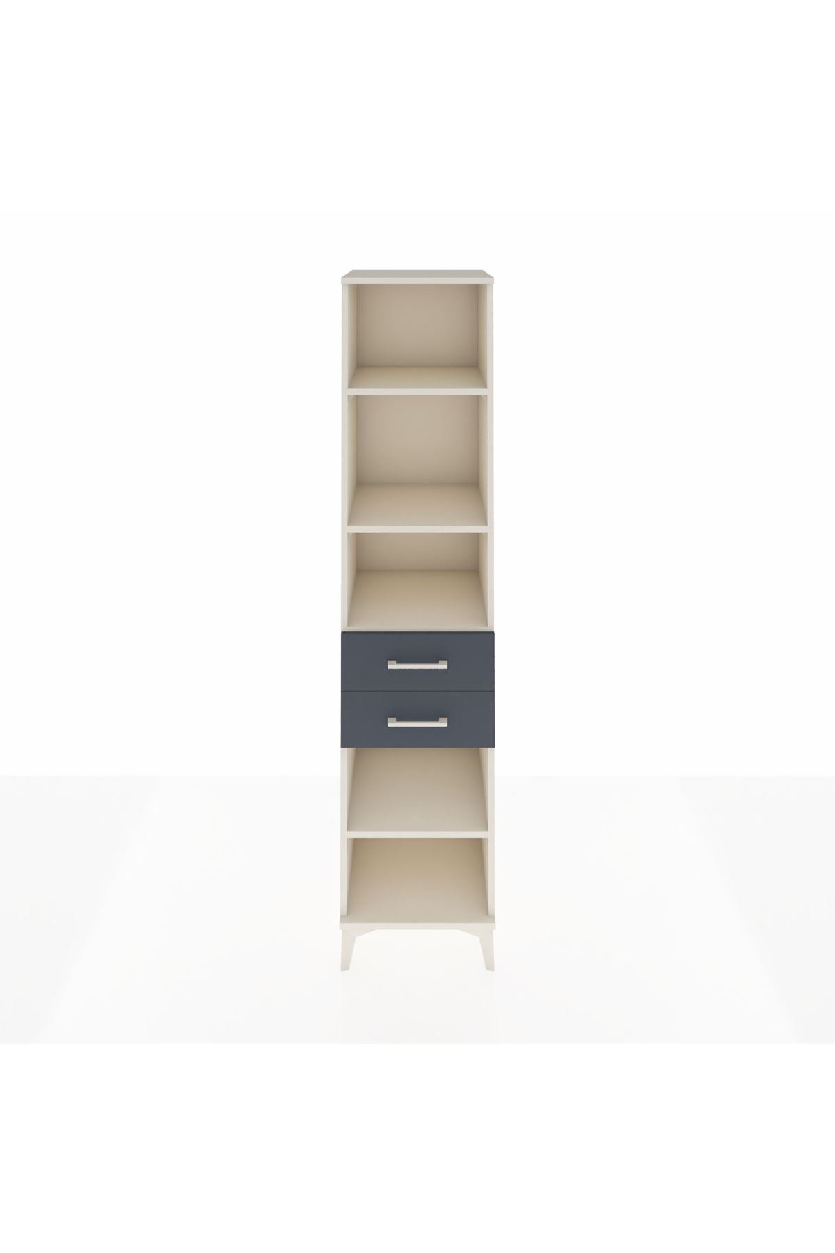 Hyperion Dolap 4 Raflı 2 Çekmeceli 44x44x195 Aytaşı-Antrasit