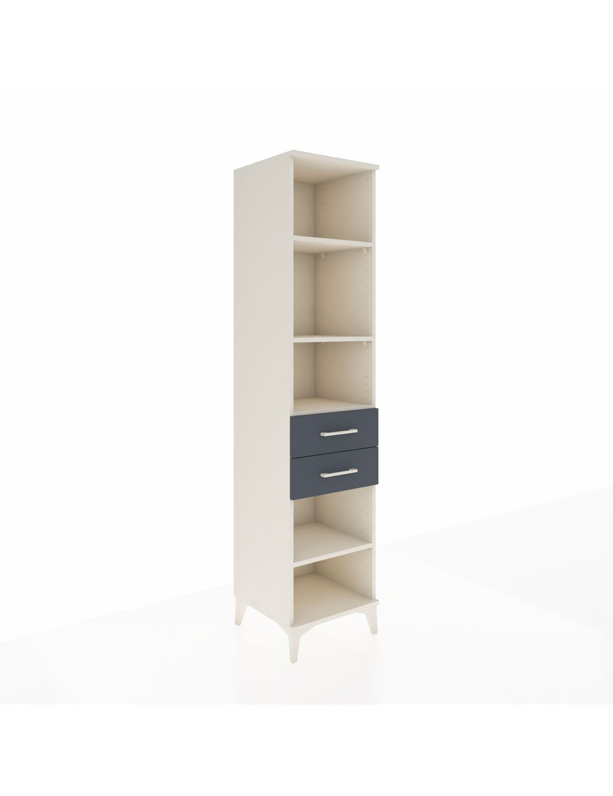 Hyperion Dolap 4 Raflı 2 Çekmeceli 44x44x195 Aytaşı-Antrasit