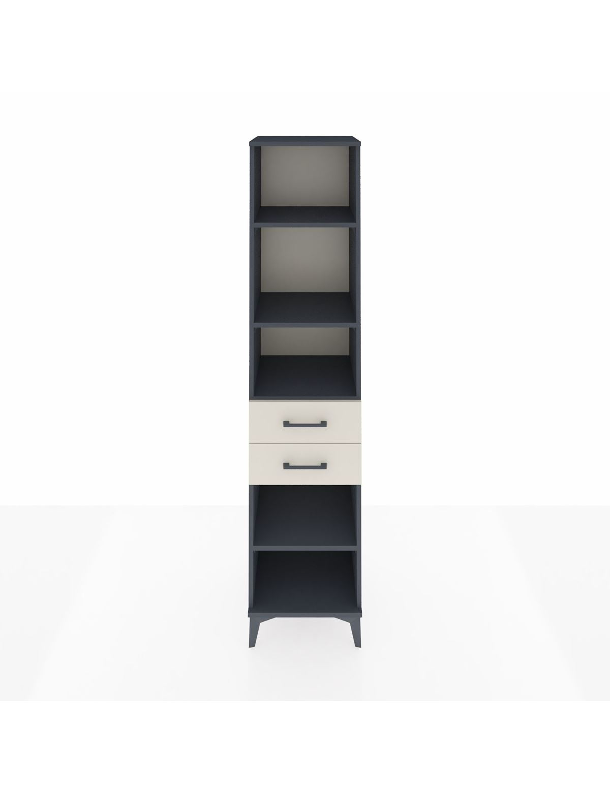 Hyperion Dolap 4 Raflı 2 Çekmeceli 44x44x195 Antrasit-Aytaşı