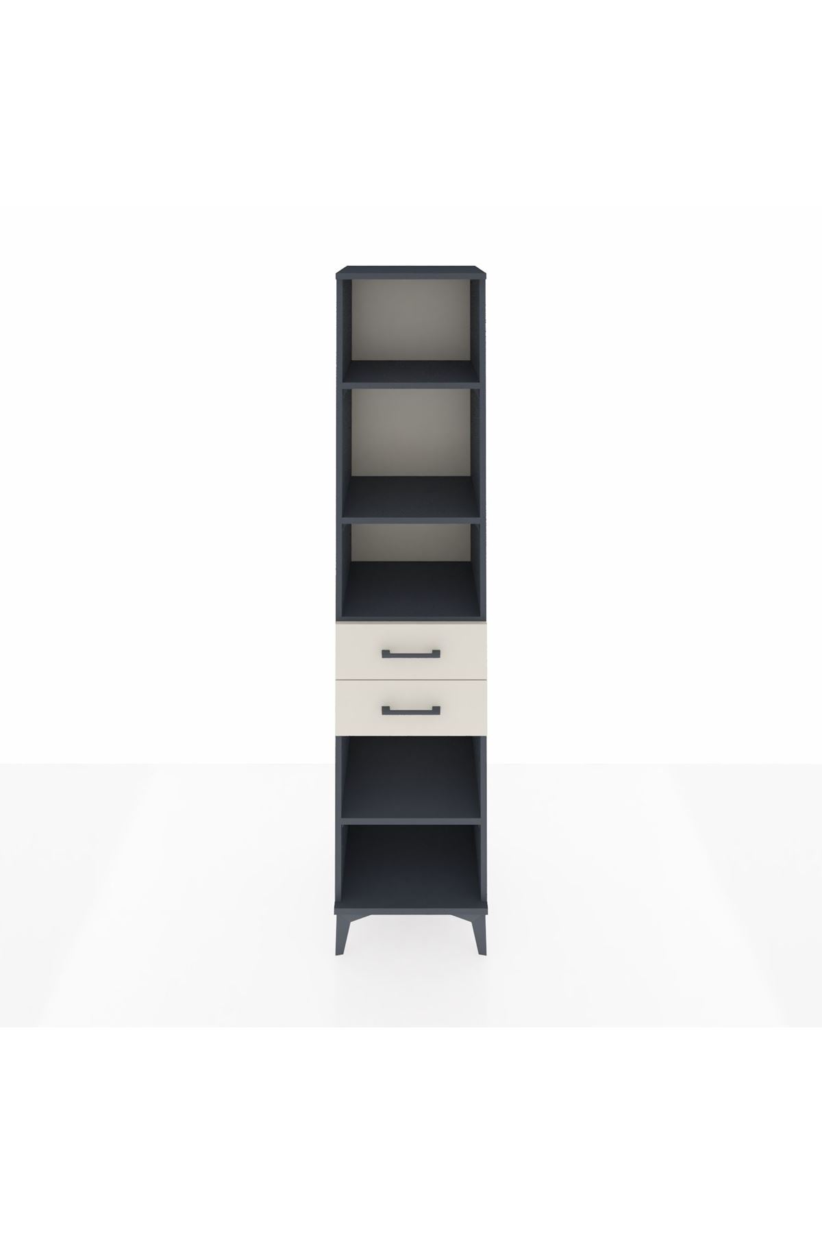 Hyperion Dolap 4 Raflı 2 Çekmeceli 44x44x195 Antrasit-Aytaşı