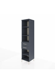 Hyperion Dolap 4 Raflı 2 Çekmeceli 44x44x195 Antrasit-Antrasit