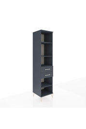 Hyperion Dolap 4 Raflı 2 Çekmeceli 44x44x195 Antrasit-Antrasit