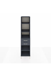 Hyperion Dolap 4 Raflı 2 Çekmeceli 44x44x195 Antrasit-Antrasit