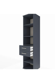 Hyperion Dolap 4 Raflı 2 Çekmeceli 44x44x195 Antrasit-Antrasit