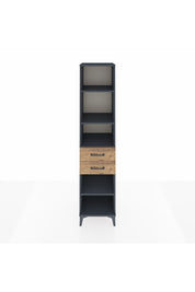 Hyperion Dolap 4 Raflı 2 Çekmeceli 44x44x195 Antrasit-Çam