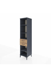 Hyperion Dolap 4 Raflı 2 Çekmeceli 44x44x195 Antrasit-Çam