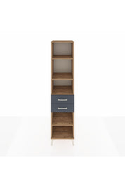 Hyperion Dolap 4 Raflı 2 Çekmeceli 44x44x195 Çam-Antrasit