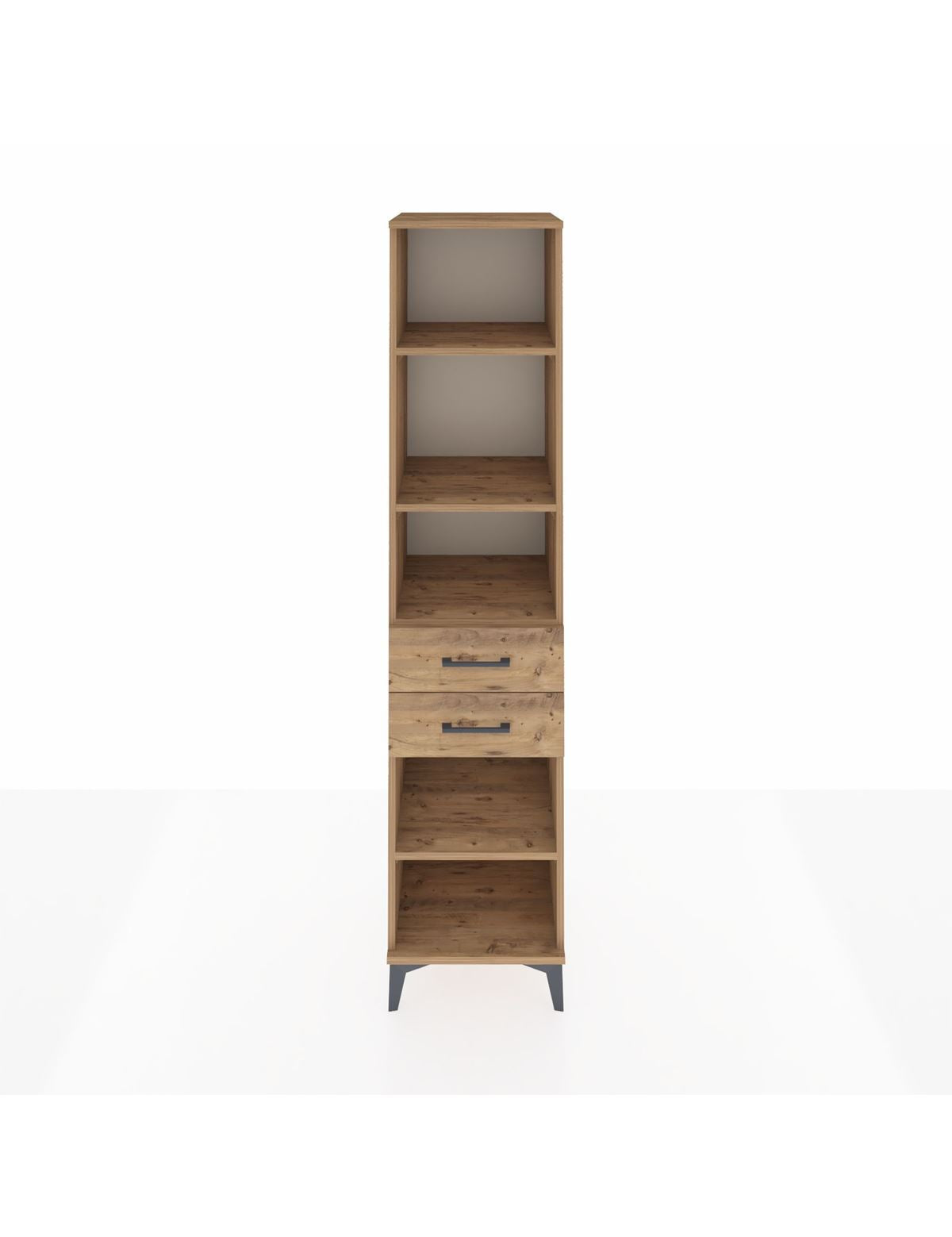 Hyperion Dolap 4 Raflı 2 Çekmeceli 44x44x195 Çam-Çam