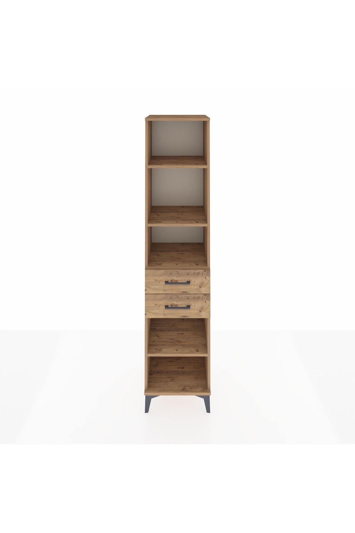 Hyperion Dolap 4 Raflı 2 Çekmeceli 44x44x195 Çam-Çam