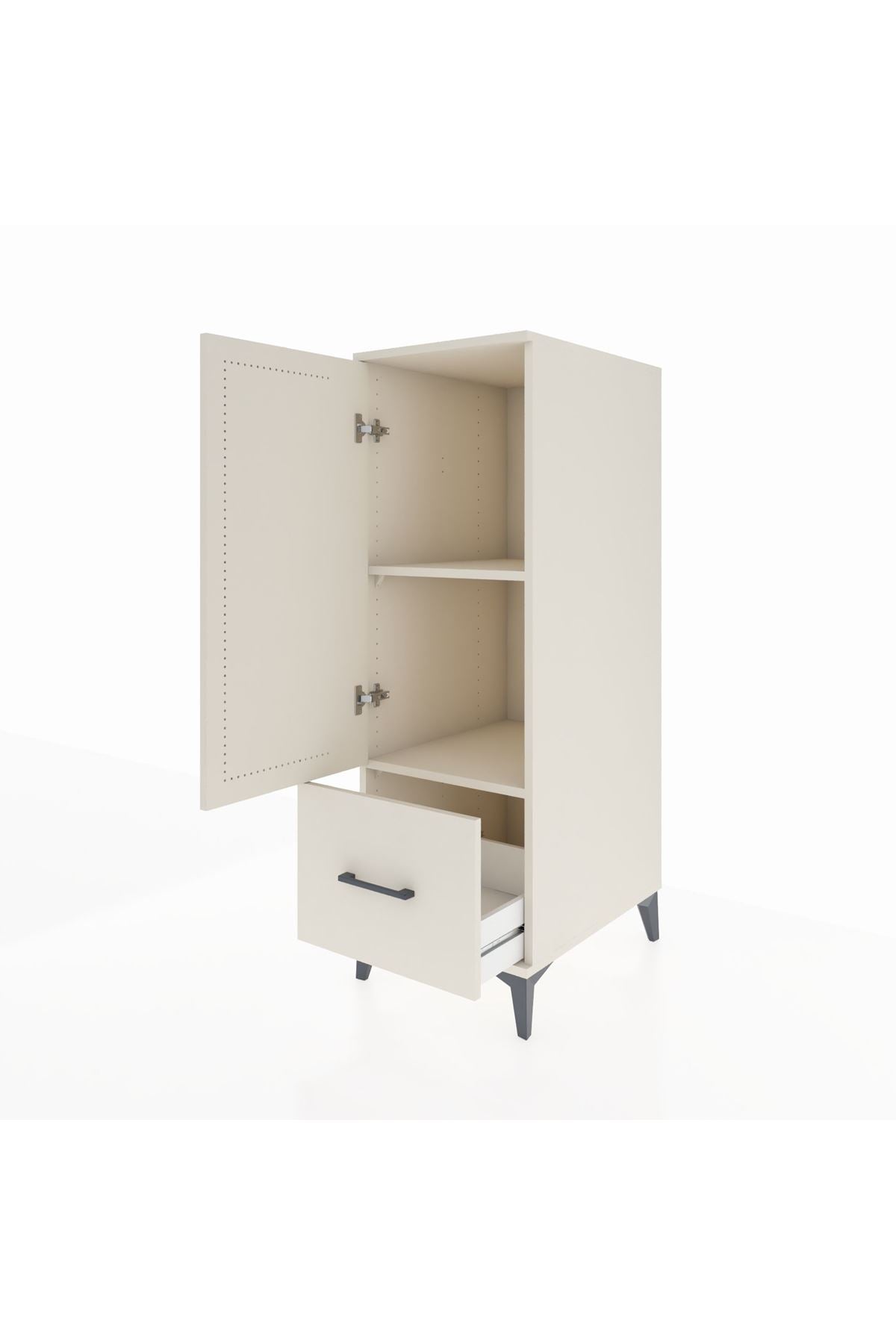 Kronos Dolap 2 Raflı Tek Çekmeceli Tek Kapaklı 44x59x134 Aytaşı-Aytaşı