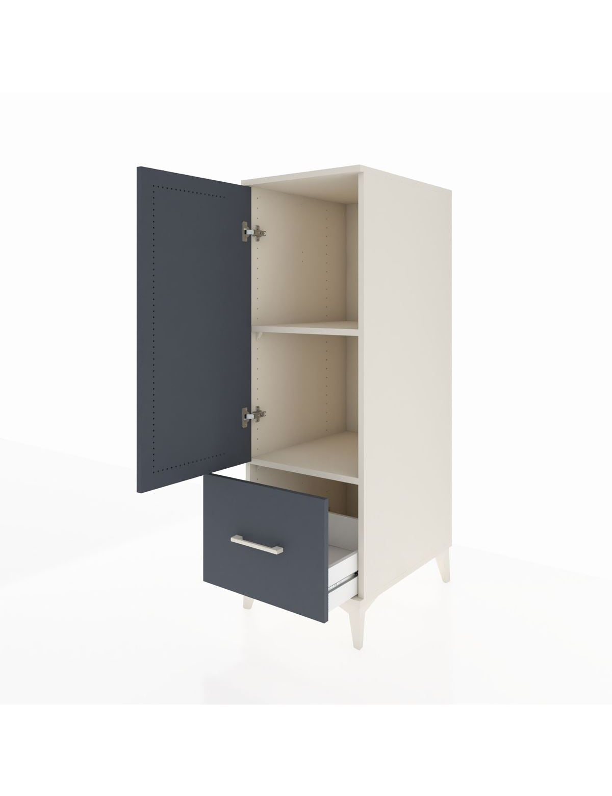 Kronos Dolap 2 Raflı Tek Çekmeceli Tek Kapaklı 44x59x134 - S82M001V2C