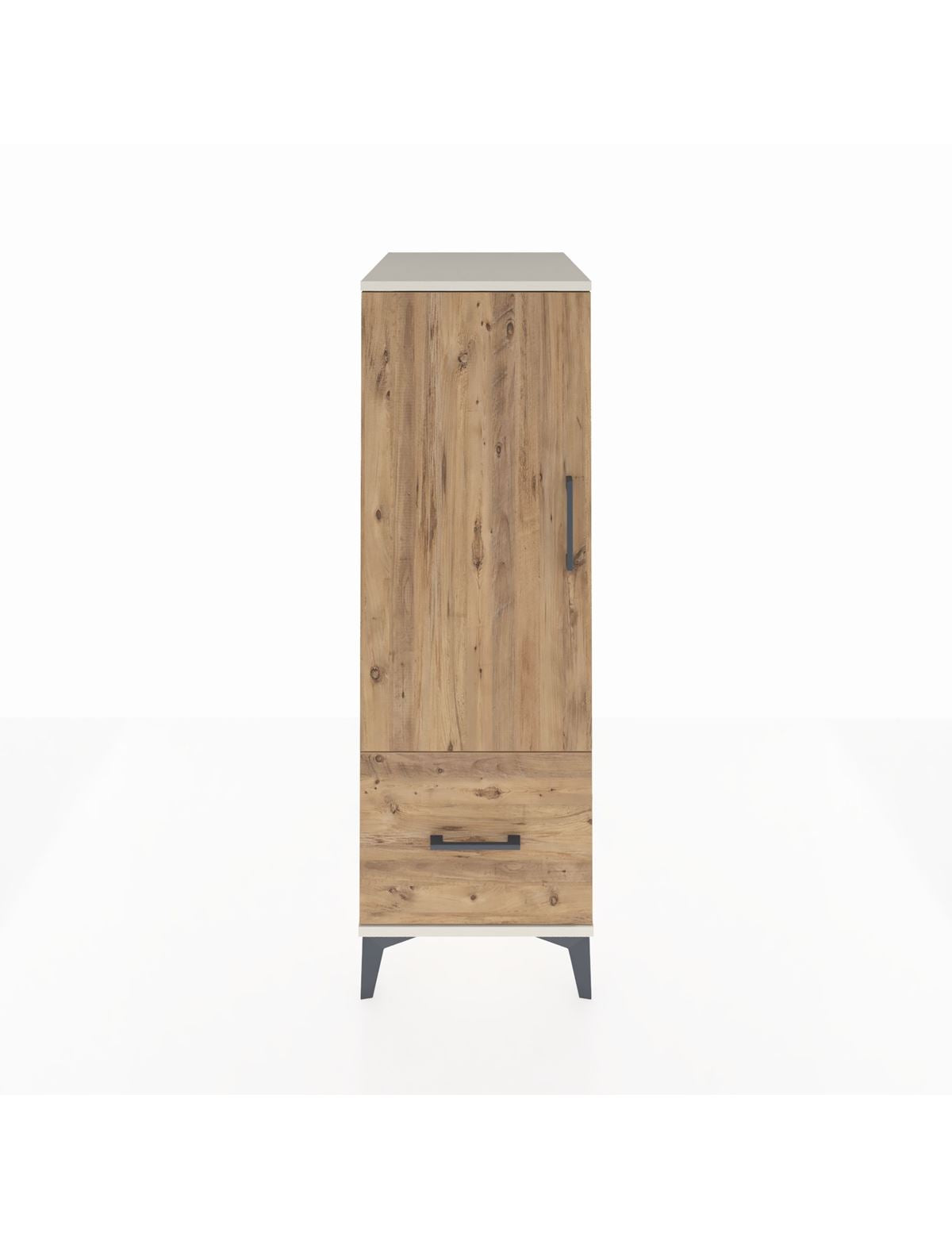 Kronos Dolap 2 Raflı Tek Çekmeceli Tek Kapaklı 44x59x134 Aytaşı-Çam