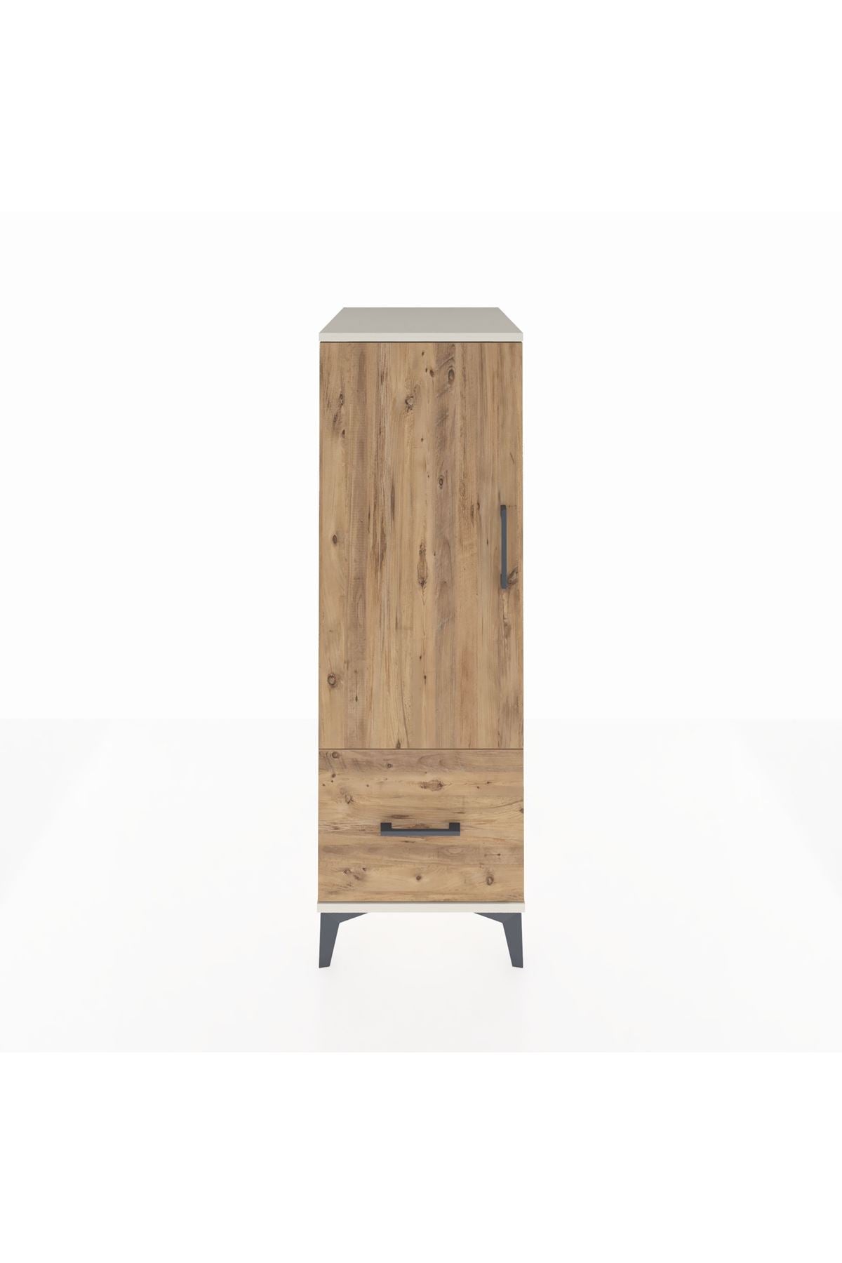 Kronos Dolap 2 Raflı Tek Çekmeceli Tek Kapaklı 44x59x134 Aytaşı-Çam