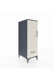 Kronos Dolap 2 Raflı Tek Çekmeceli Tek Kapaklı 44x59x134 Antrasit-Aytaşı