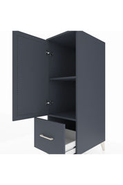 Kronos Dolap 2 Raflı Tek Çekmeceli Tek Kapaklı 44x59x134 Antrasit-Antrasit