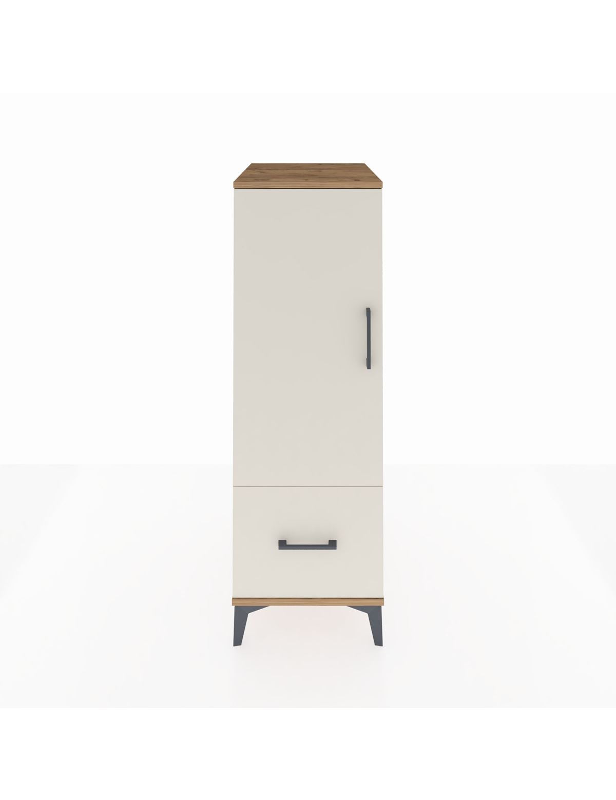 Kronos Dolap 2 Raflı Tek Çekmeceli Tek Kapaklı 44x59x134 Çam-Aytaşı