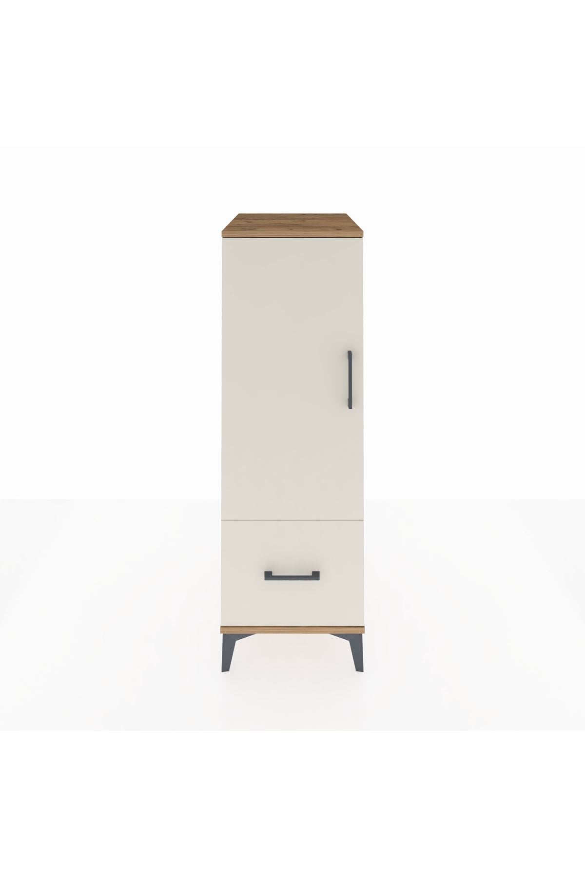 Kronos Dolap 2 Raflı Tek Çekmeceli Tek Kapaklı 44x59x134 Çam-Aytaşı