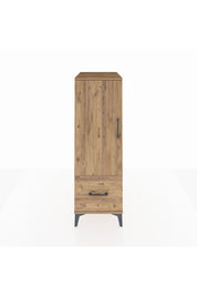 Kronos Dolap 2 Raflı Tek Çekmeceli Tek Kapaklı 44x59x134 Çam-Çam