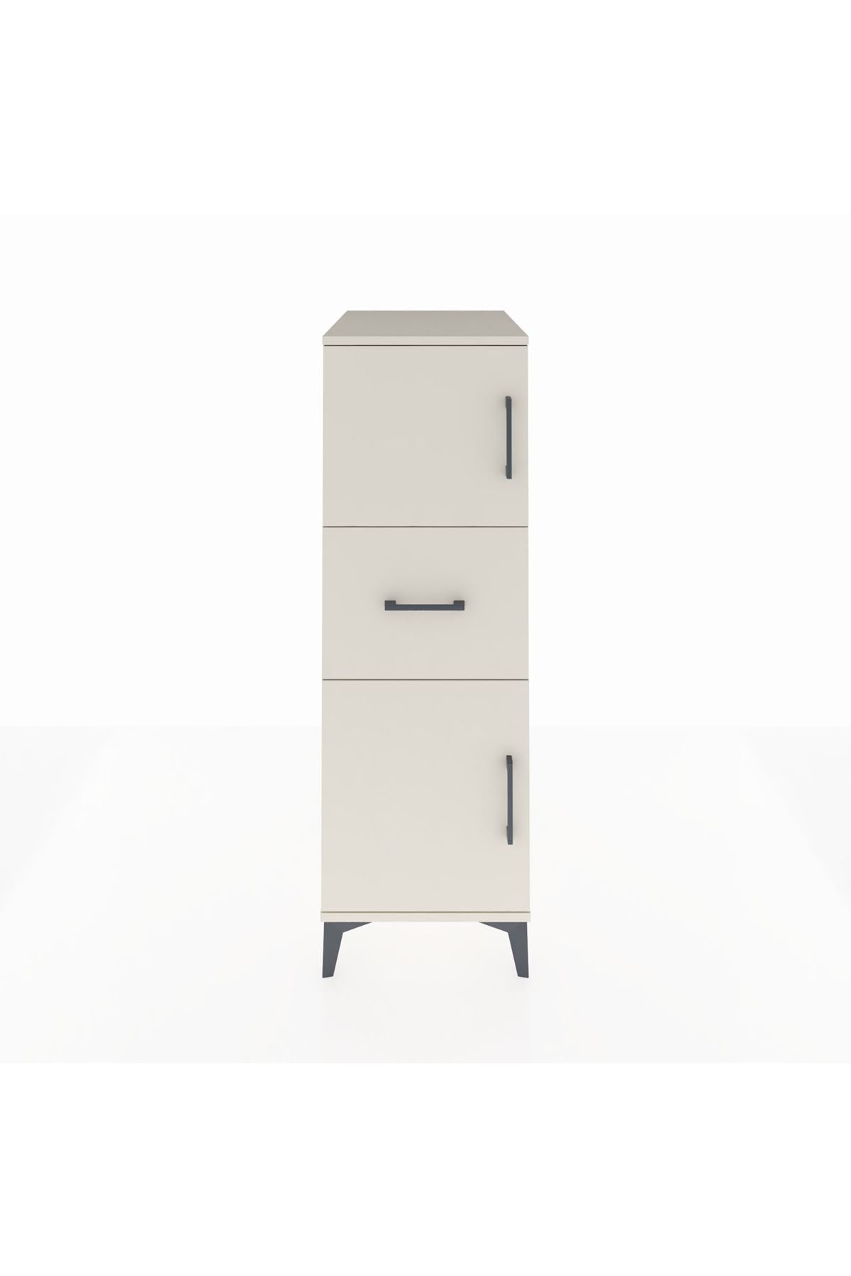 Kronos Dolap Tek Raflı Tek Çekmeceli 2 Kapaklı 44x59x134 Aytaşı-Aytaşı