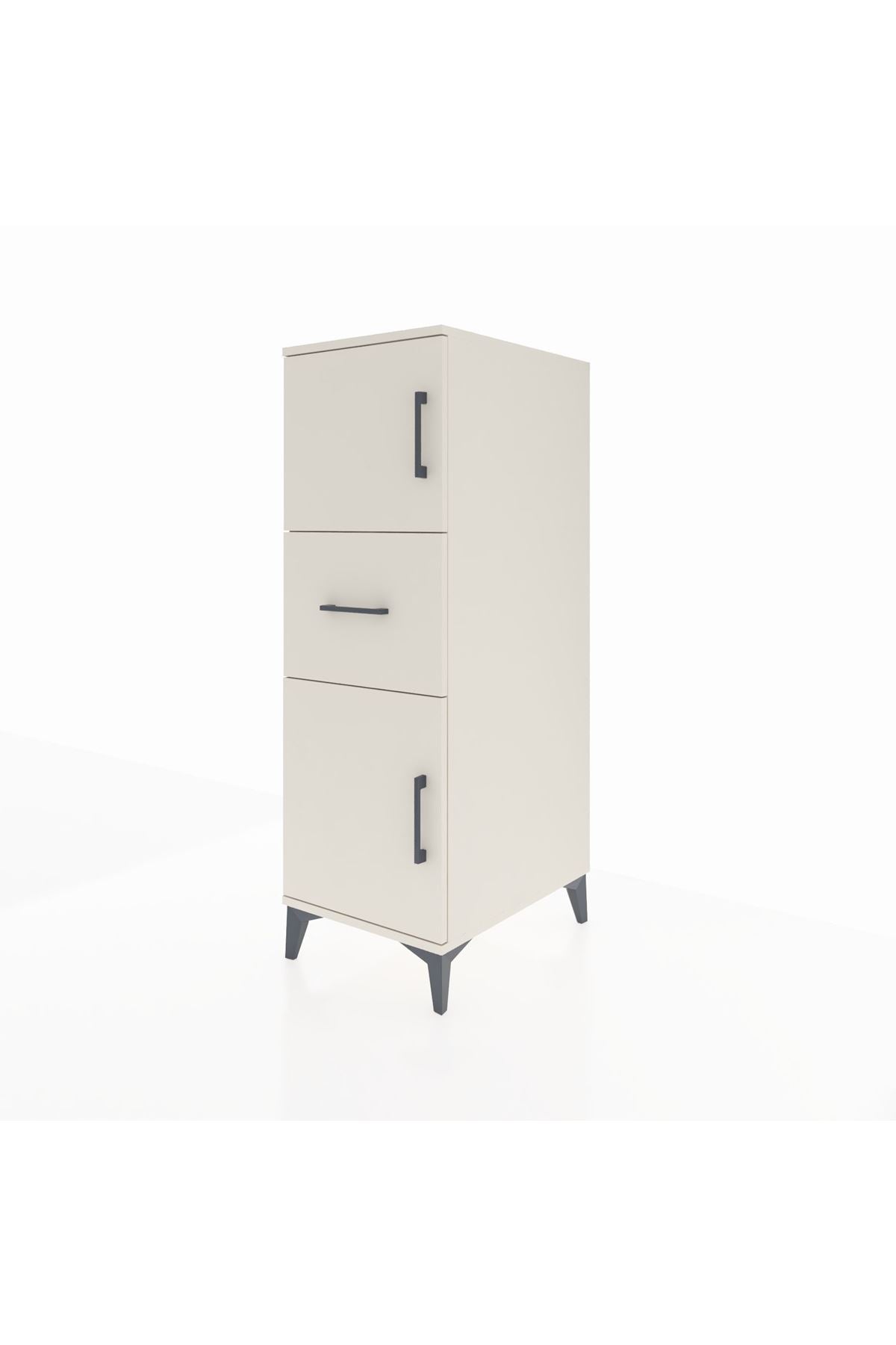 Kronos Dolap Tek Raflı Tek Çekmeceli 2 Kapaklı 44x59x134 Aytaşı-Aytaşı