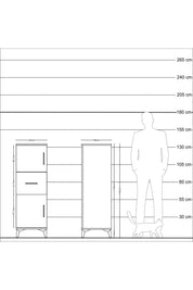 Kronos Dolap Tek Raflı Tek Çekmeceli 2 Kapaklı 44x59x134 Aytaşı-Aytaşı