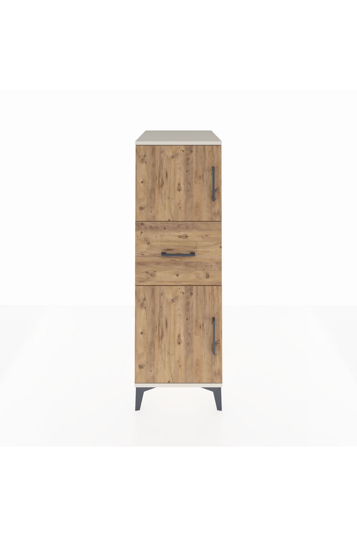 Kronos Dolap Tek Raflı Tek Çekmeceli 2 Kapaklı 44x59x134 Aytaşı-Çam