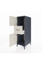 Kronos Dolap Tek Raflı Tek Çekmeceli 2 Kapaklı 44x59x134 Antrasit-Aytaşı