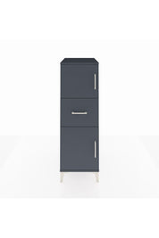 Kronos Dolap Tek Raflı Tek Çekmeceli 2 Kapaklı 44x59x134 Antrasit-Antrasit