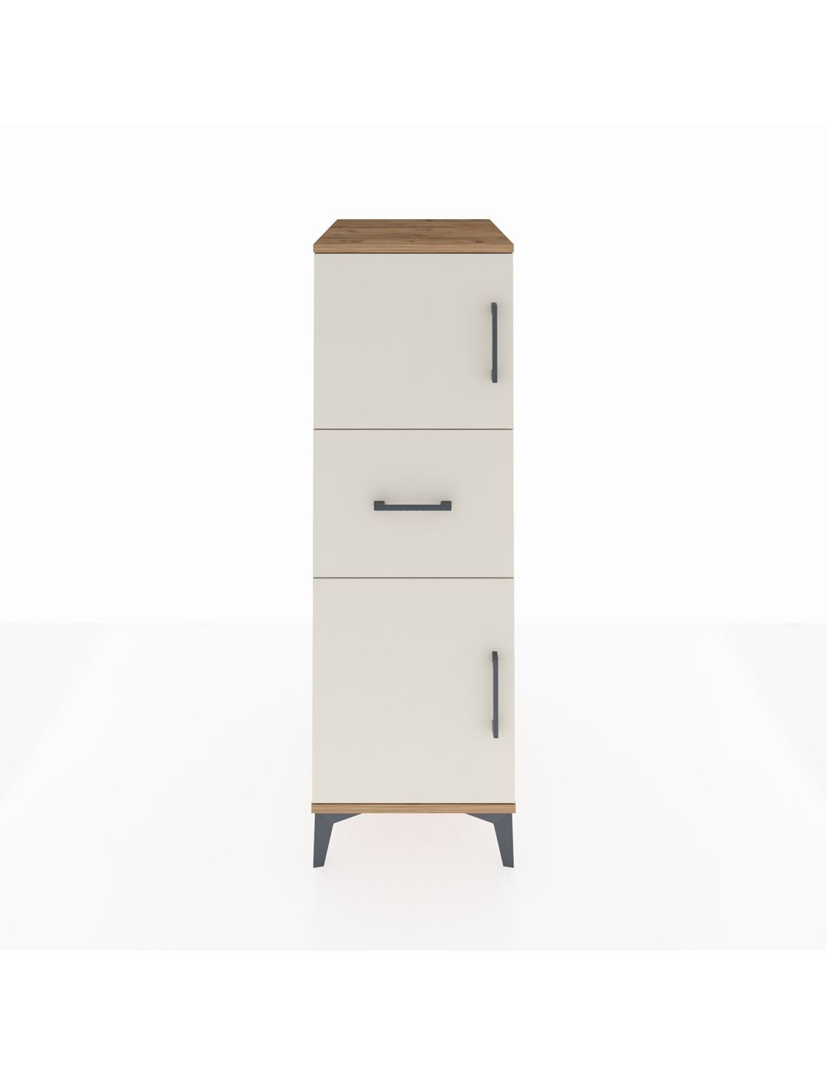 Kronos Dolap Tek Raflı Tek Çekmeceli 2 Kapaklı 44x59x134 Çam-Aytaşı