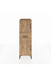 Kronos Dolap Tek Raflı Tek Çekmeceli 2 Kapaklı 44x59x134 Çam-Çam