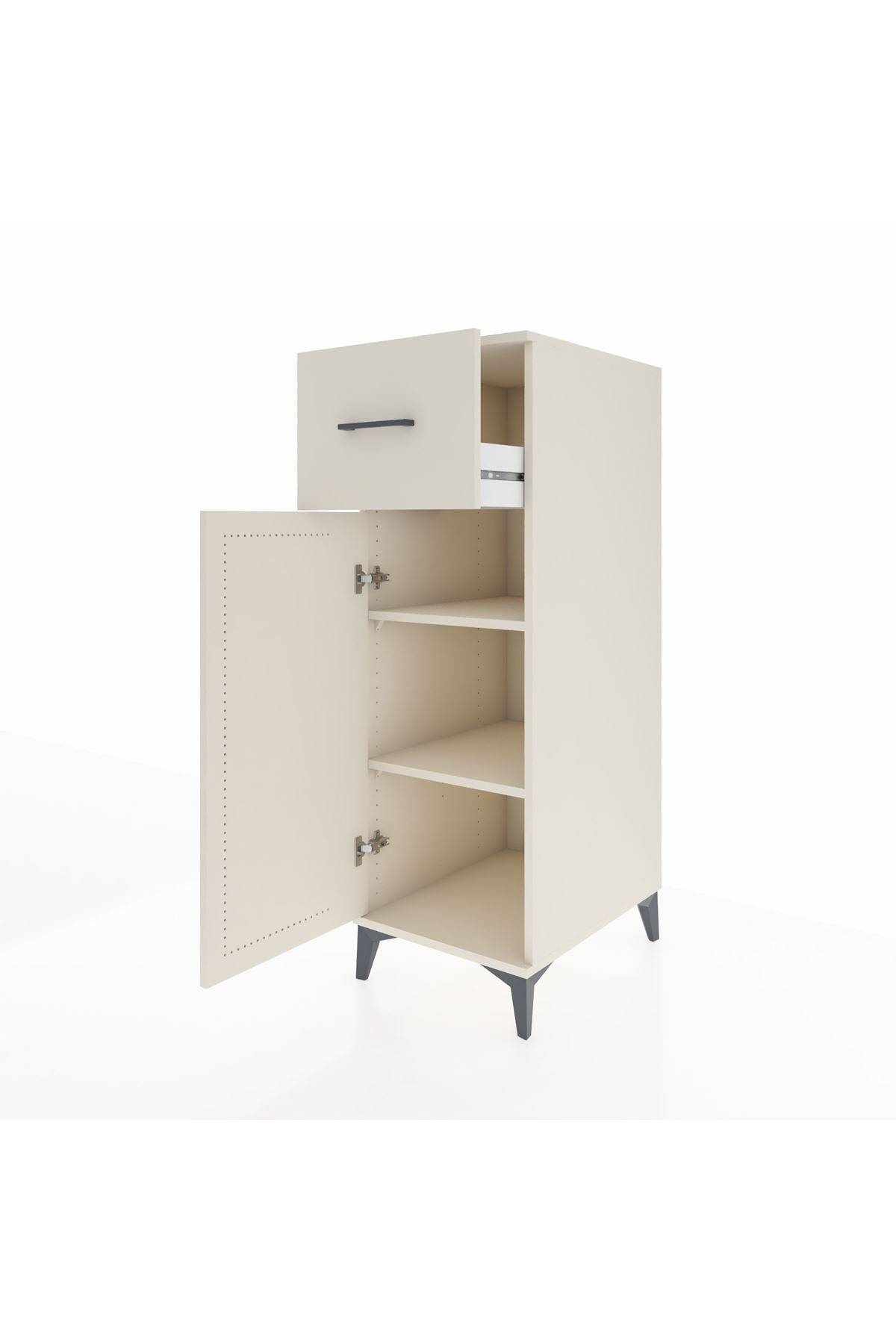 Kronos Dolap 2 Raflı Tek Çekmeceli Tek Kapaklı 44x59x134 Aytaşı-Aytaşı