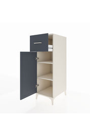 Kronos Dolap 2 Raflı Tek Çekmeceli Tek Kapaklı 44x59x134 Aytaşı-Antrasit