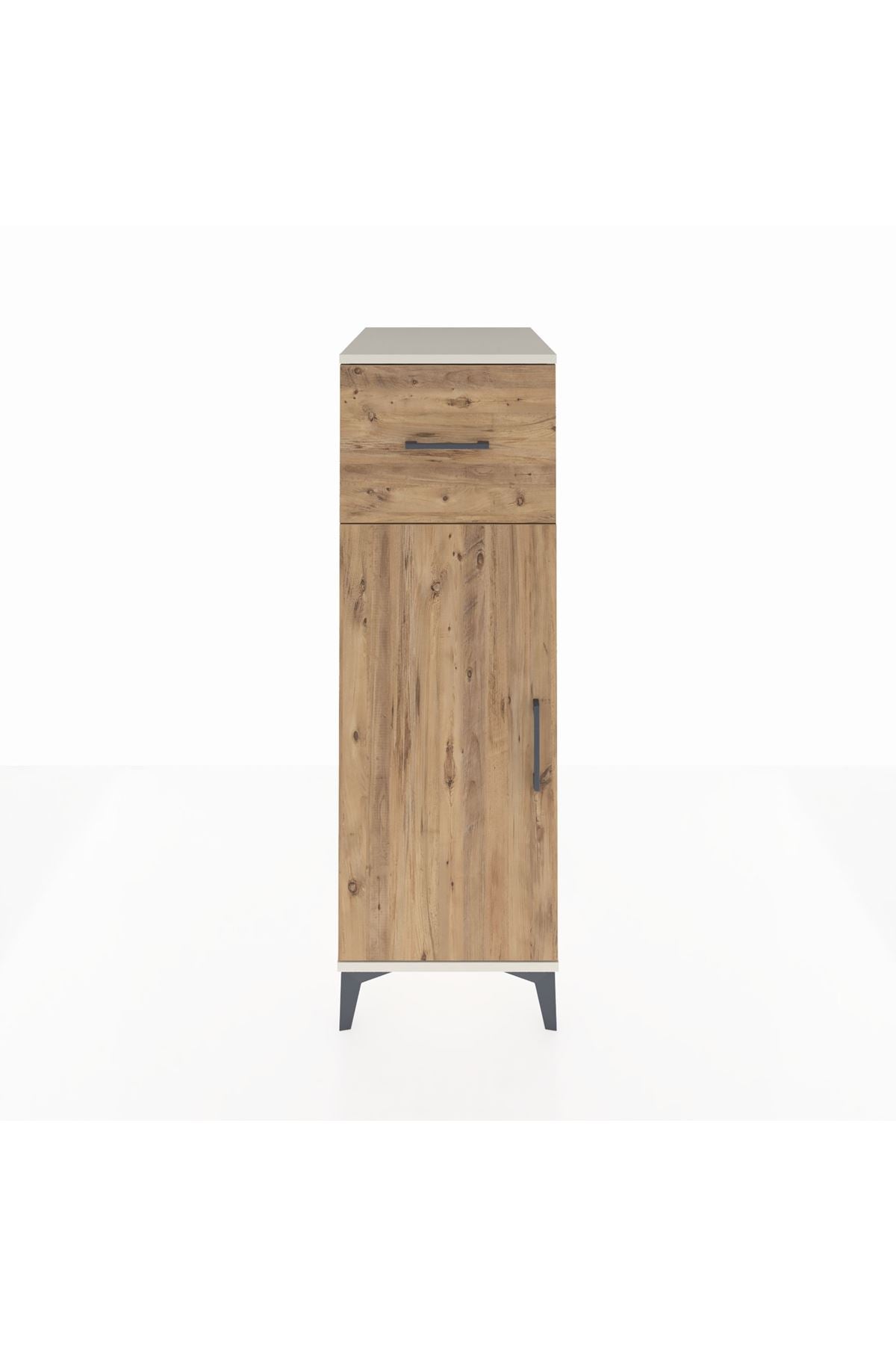 Kronos Dolap 2 Raflı Tek Çekmeceli Tek Kapaklı 44x59x134 Aytaşı-Çam